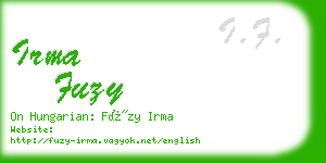 irma fuzy business card